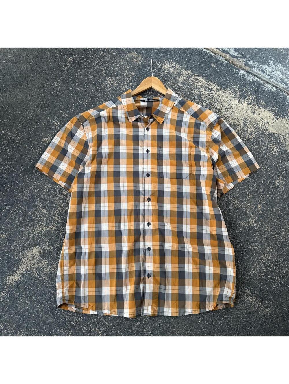 Y2K Arc'teryx orange Plaid Button Shirt